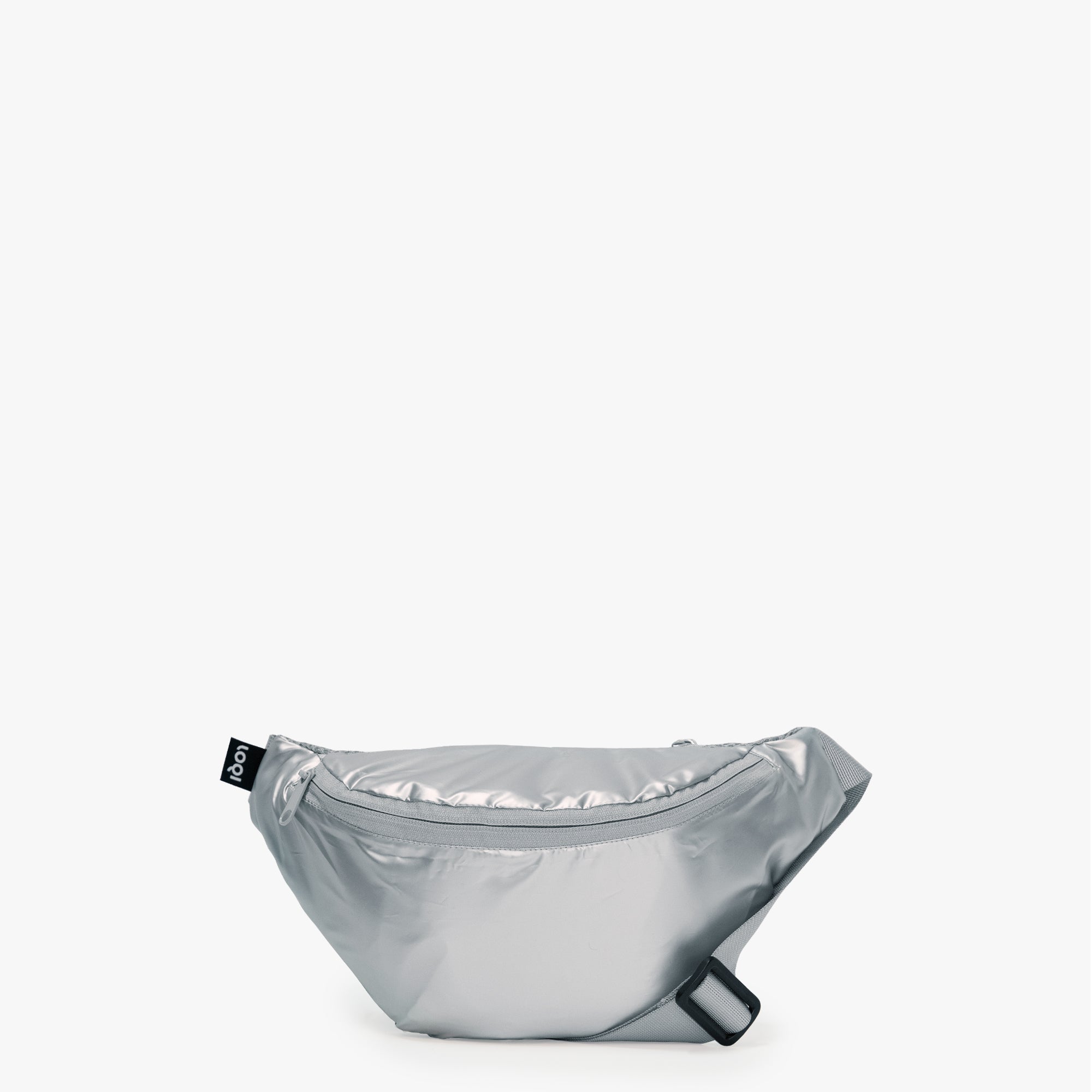 Silver Metallic Large Pocket Fanny Pack