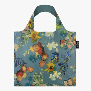 Tote Bag - VINCENT VAN GOGH Bouquet/Flower Pattern Blue