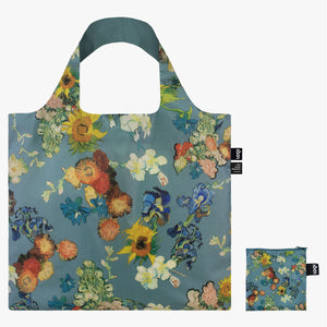 Tote Bag - VINCENT VAN GOGH Bouquet/Flower Pattern Blue