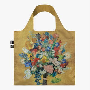 Tote Bag - VINCENT VAN GOGH Bouquet/Flower Pattern Gold