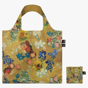 Tote Bag - VINCENT VAN GOGH Bouquet/Flower Pattern Gold