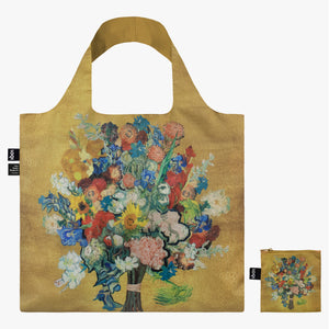 Tote Bag - VINCENT VAN GOGH Bouquet/Flower Pattern Gold