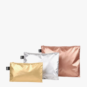 Zip Pockets- METALLIC Matte Gold/Silver/Rose