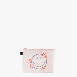 ZIP POCKETS - SMILEY Blossom & Geometric