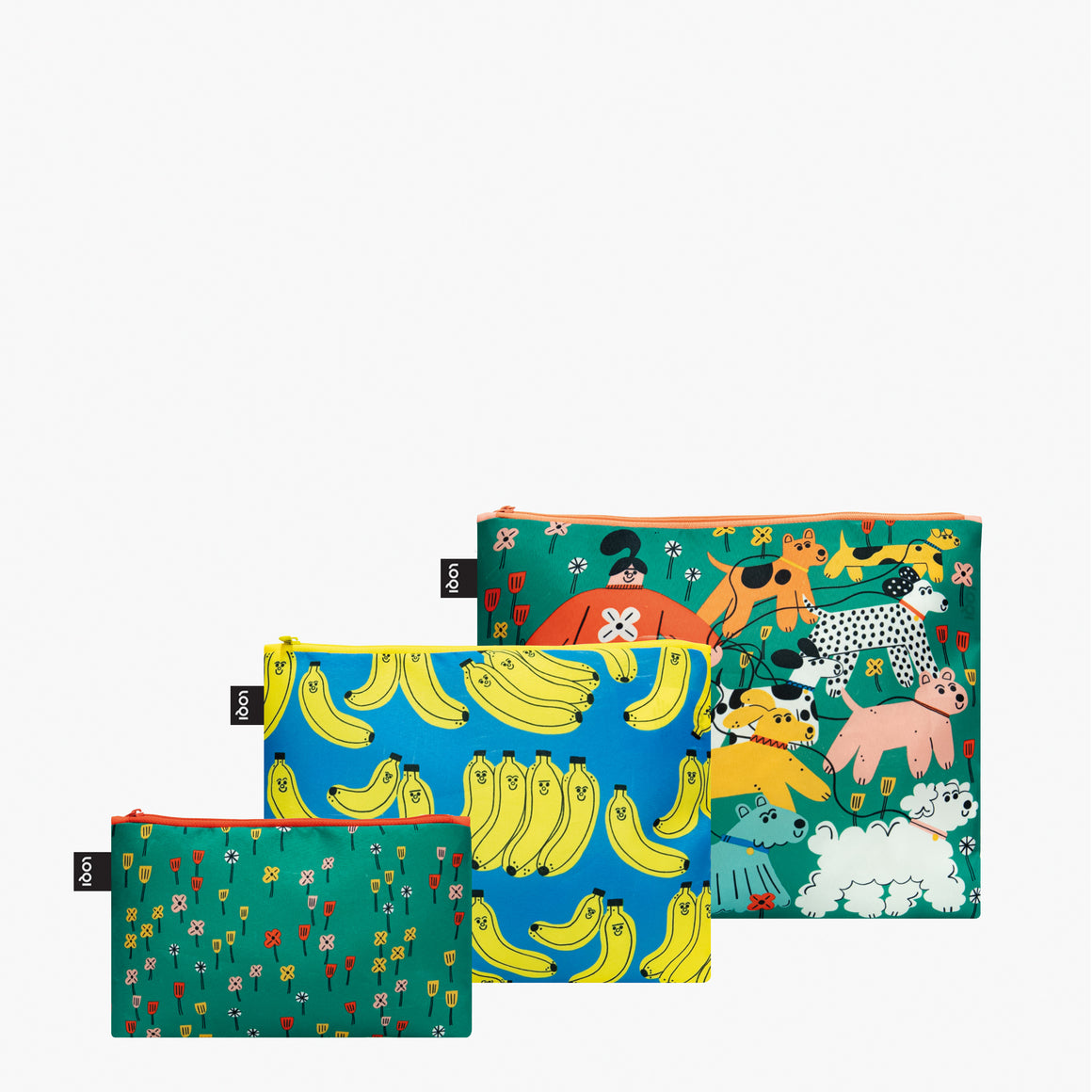 ZIP POCKETS - TESS SMITH-ROBERTS Bad Bananas & Dogs