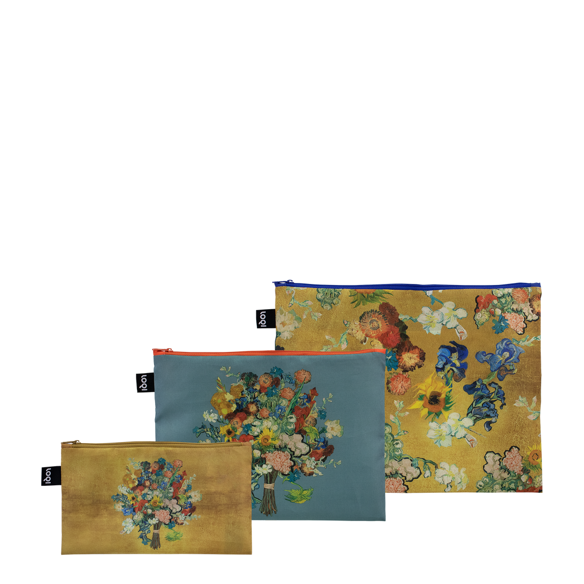 ZIP POCKETS - VINCENT VAN GOGH Bouquet/Flower Pattern